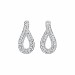 Reina Dual Row Moissanite Hoop Earrings