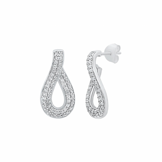Reina Dual Row Moissanite Hoop Earrings