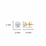 Ivaana Round Cut 1.00ct Moissanite Stud Earrings