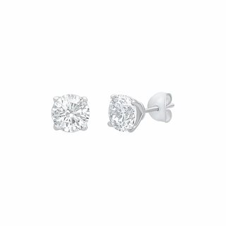 Ivaana Round Cut 1.00ct Moissanite Stud Earrings