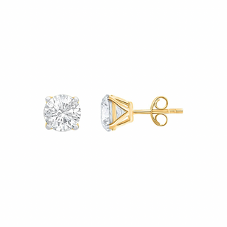 Ivaana Round Cut 1.00ct Moissanite Stud Earrings