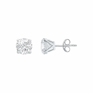 Ivaana Round Cut 1.00ct Moissanite Stud Earrings
