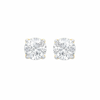 Ivaana Round Cut 1.00ct Moissanite Stud Earrings