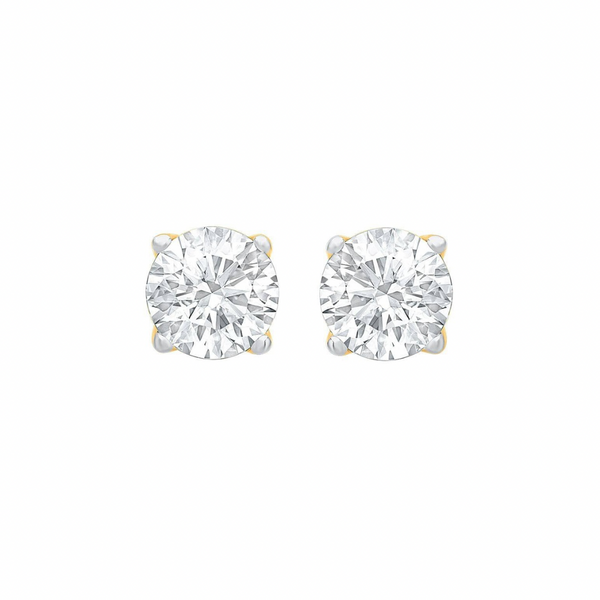Ivaana Round Cut 1.00ct Moissanite Stud Earrings