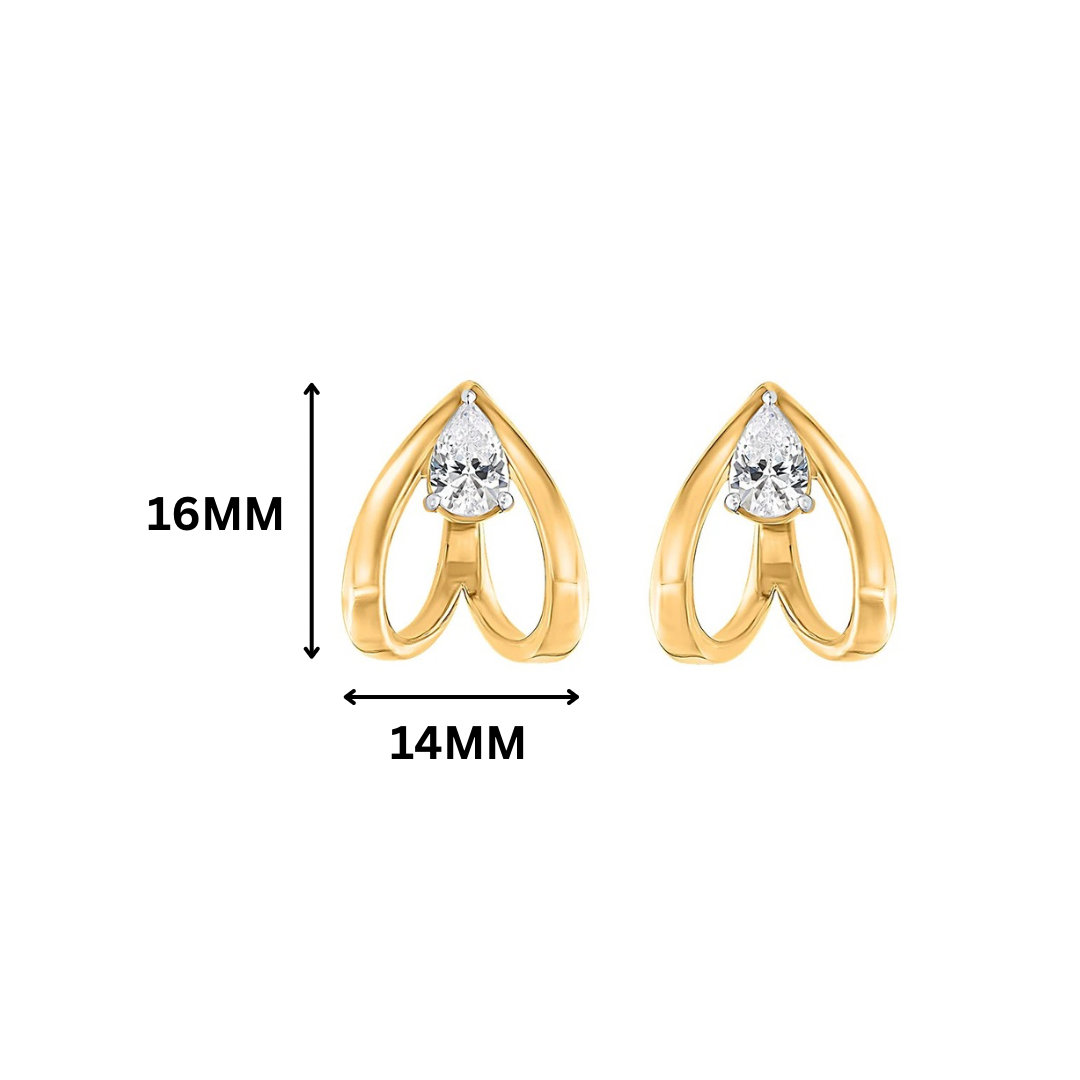 Inaaya Pear Moissanite Earrings