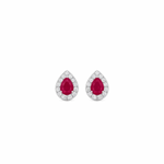 Scarlet Pop Halo Stud Earrings