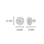Celia Pear & Round Moissanite Stud Earrings