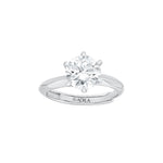 Lustra Solitaire Moissanite Silver Ring