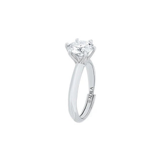 Lustra Solitaire Moissanite Silver Ring