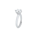 Lustra Solitaire Moissanite Silver Ring