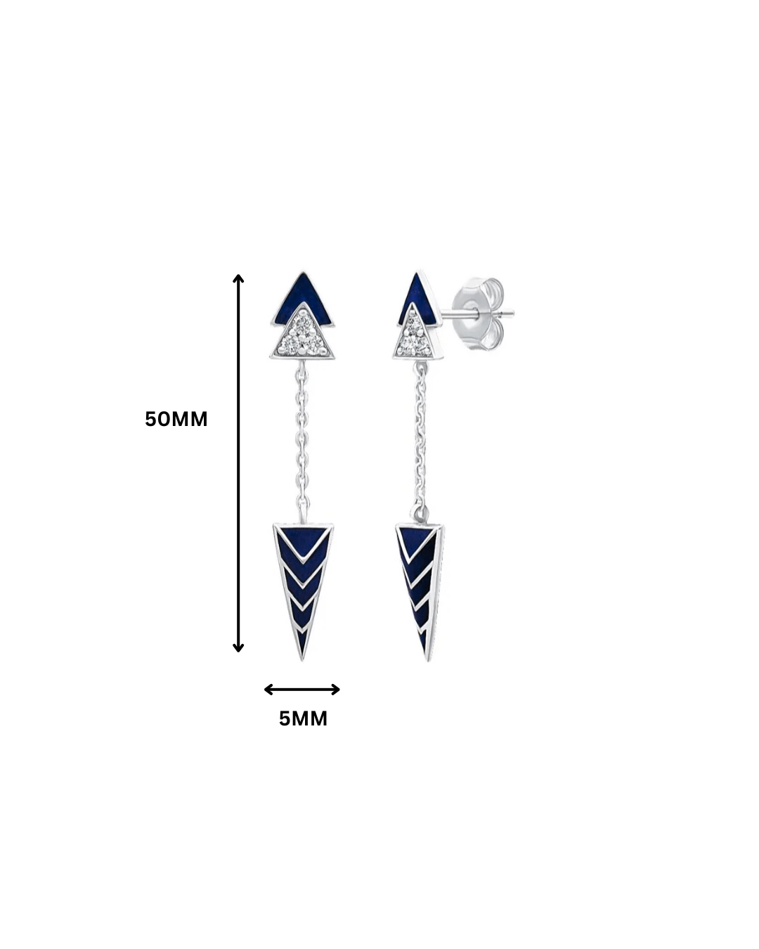 Azure Enamel Earrings