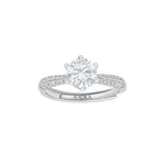 Infinity Glow Double Band Moissanite Silver Ring