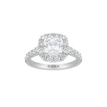 The Halo Cushion Moissanite Ring