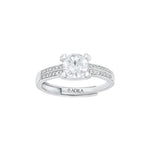 Amaira Double Row Solitaire Moissanite Ring