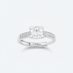 Amaira Double Row Solitaire Moissanite Ring