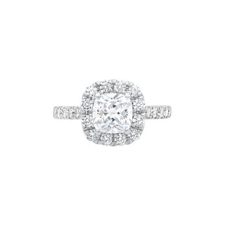 The Halo Cushion Moissanite Ring