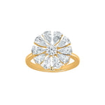 Pear Flower Shape Moissanite Ring