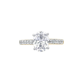 The Cathedral Oval Moissanite Ring