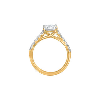 The Cathedral Radiant Moissanite Ring