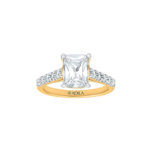 The Cathedral Radiant Moissanite Ring
