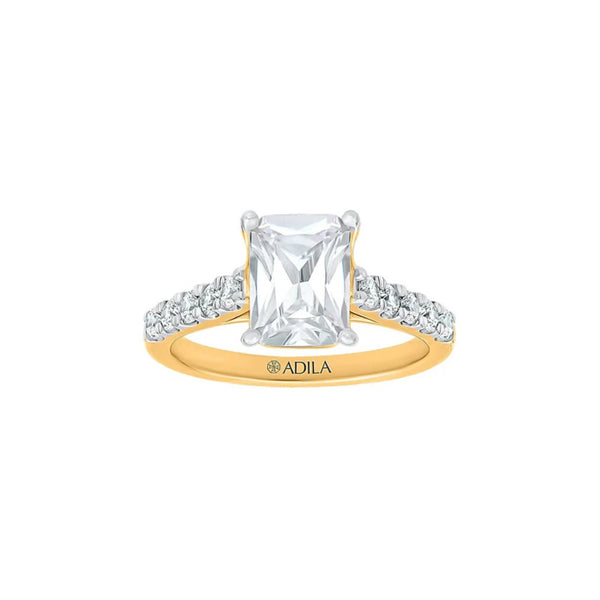 The Cathedral Radiant Moissanite Ring
