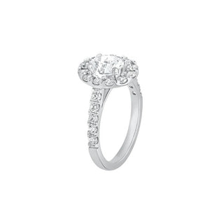 The Halo Oval Moissanite Ring