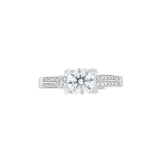 Amaira Double Row Solitaire Moissanite Ring