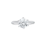 Lustra Solitaire Moissanite Silver Ring