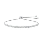 Classic Adjustable Tennis Silver Bracelet for Women - Adila Jewels