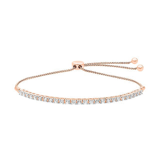 Classic Adjustable Diamond Tennis Bracelet in Gold - Adila