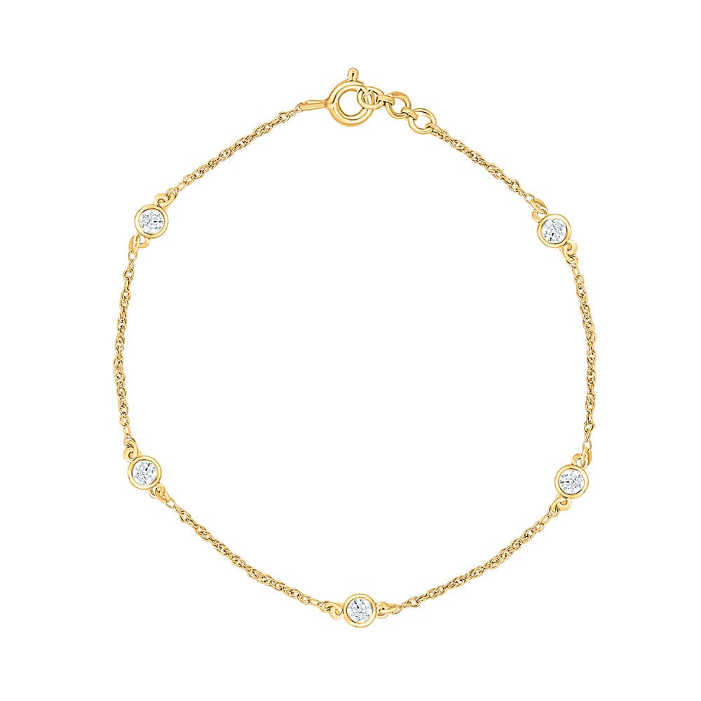 Station Silver Bracelet for Women - Adila Jewels