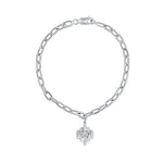 Ikat Heart Silver Bracelet women - Adila jewels