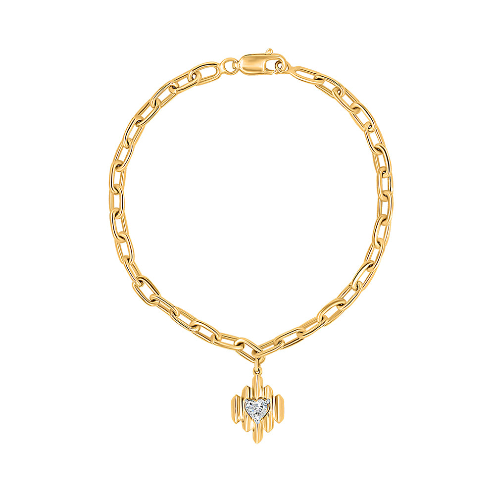 Ikat Heart Silver Bracelet women - Adila jewels