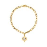 Ikat Heart Silver Bracelet women - Adila jewels