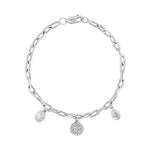 Ikat Charm Silver Bracelet for women - Adila Jewels