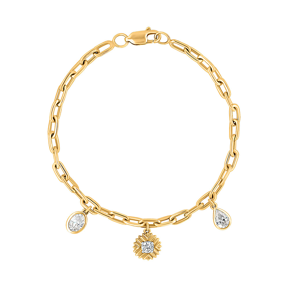Ikat Charm Silver Bracelet for women - Adila Jewels