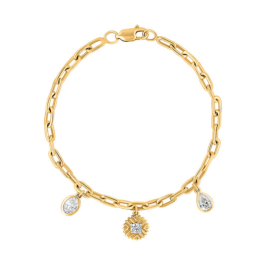 Ikat Charm Silver Bracelet for women - Adila Jewels