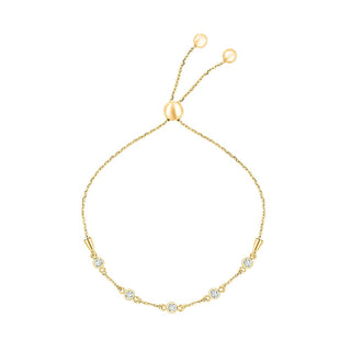 The Station Bolo Bracelet with diamonds in Gold - Adila