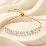 Marquise Adjustable Moissanite Bracelet