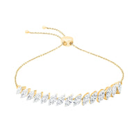 Marquise Adjustable Silver Bracelet for women - Adila Jewels