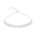 Oval Adjustable Silver Bracelet for women - Adila Jewels