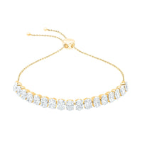 Oval Adjustable Silver Bracelet for women - Adila Jewels