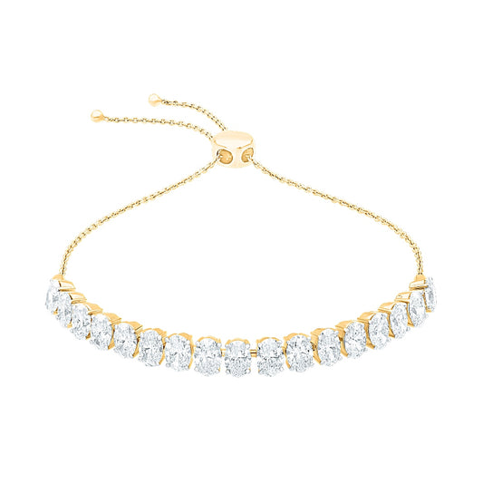 Oval Adjustable Silver Bracelet for women - Adila Jewels