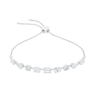 Eternal Multi-Shape Moissanite Bracelet in Silver - Adila