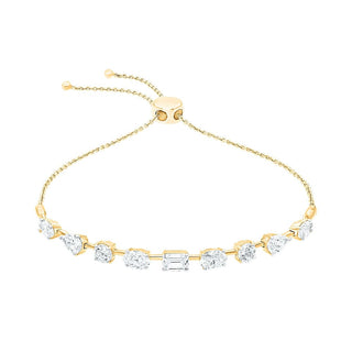 Eternal Multi-Shape Moissanite Bracelet in Silver - Adila