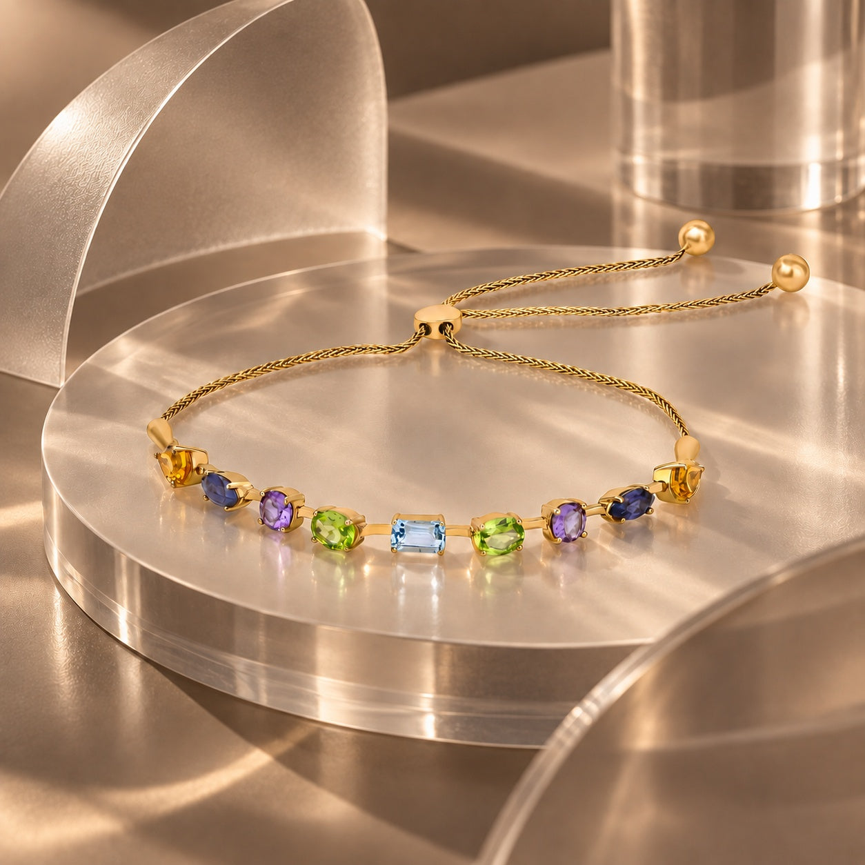 Gelato Glow Silver Multi-colour Bracelet