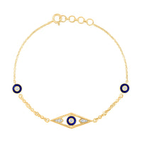 Midnight Evil Eye  Silver Bracelet for women - Adila Jewels
