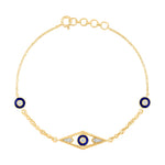 Midnight Evil Eye  Silver Bracelet for women - Adila Jewels