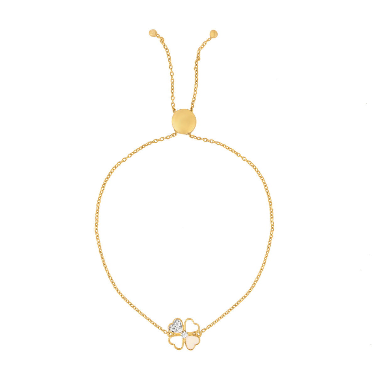 Aahana Clover Bracelet in Silver | Adila Jewels