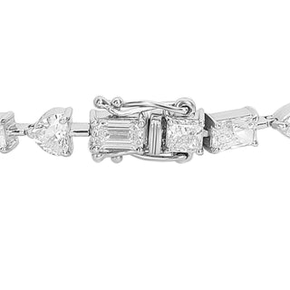 Prism Link Silver Moissanite Bracelet